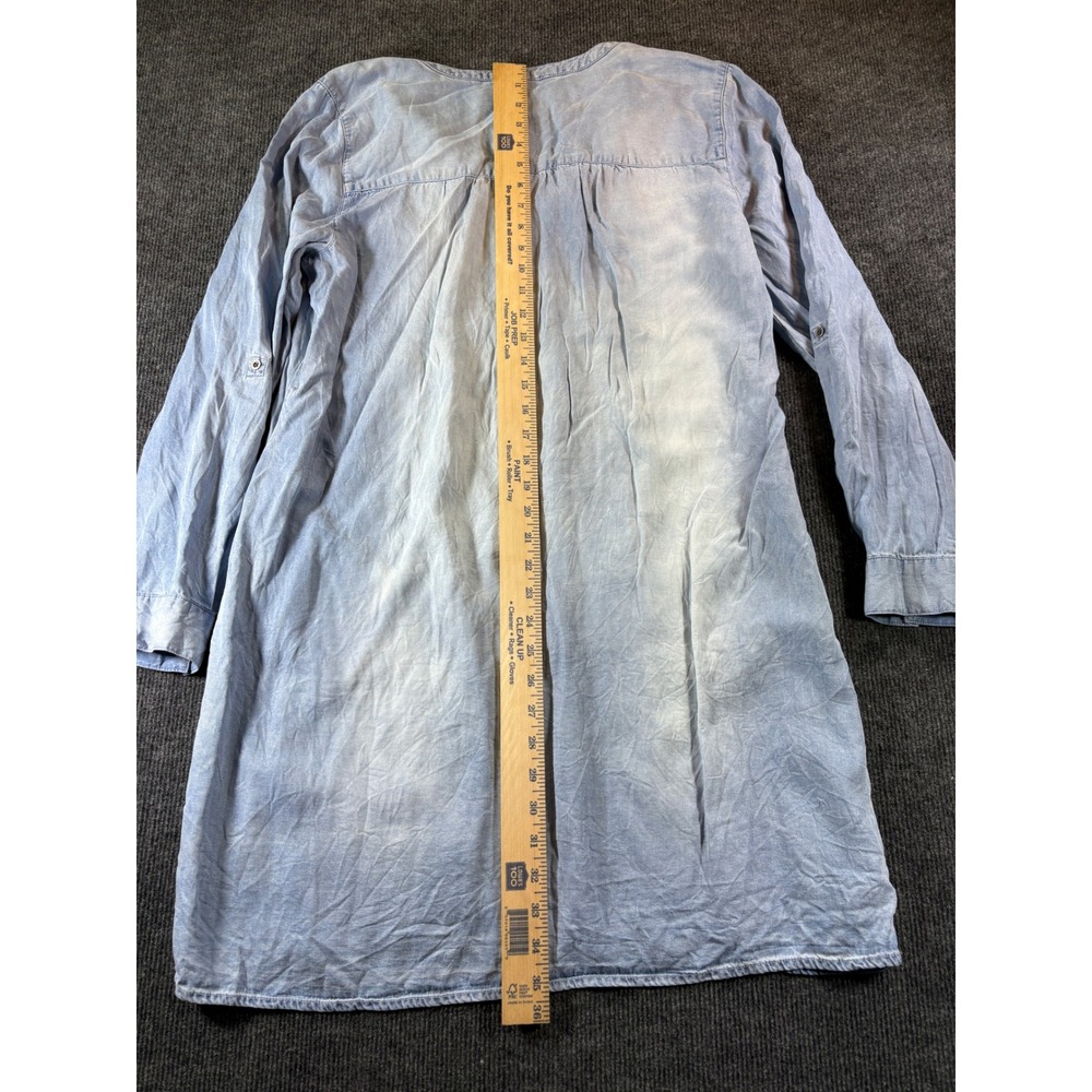 Vintage America Blues Kimberly Embroidered Lyocell Denim Dress Blue Large - Picture 8 of 10